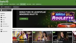 Bets10 Canli Casino Oyunlari Oyna
